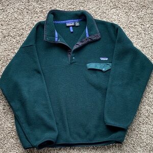 Patagonia Teal Fleece Pullover with Blue Accents